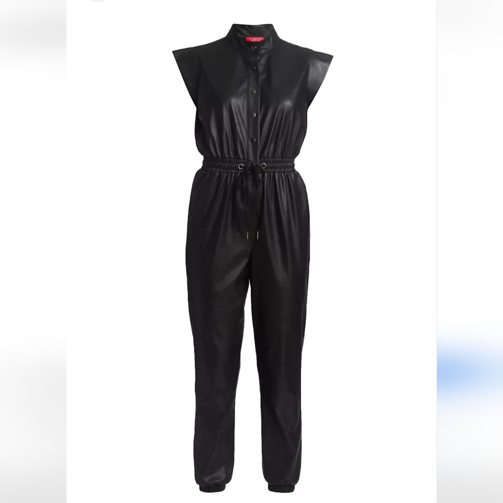 Cora Faux Leather Jumpsuit